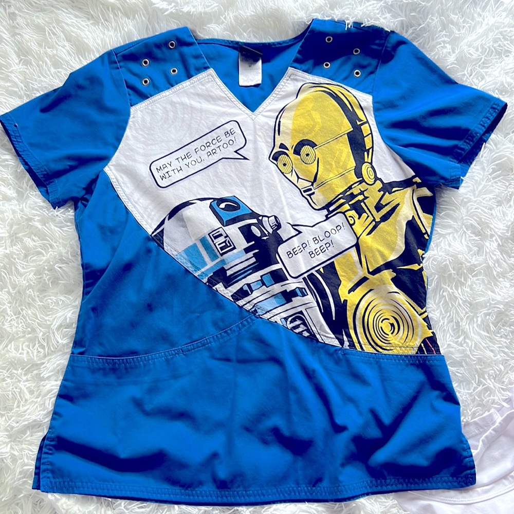 Star Wars Scrub top, Blue, size Medium